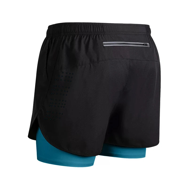 Men’s 2-in-1 Running Shorts – Quick-Dry Trendy Performance Workout Shorts | Lock In