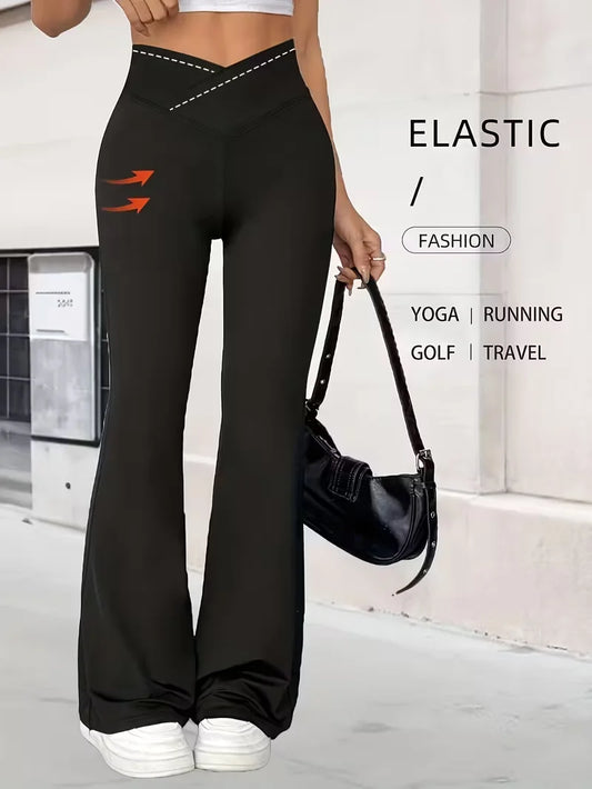Women's High-Waisted Flare Leggings