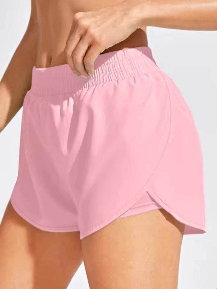 Women’s Yoga & Running Shorts – Elastic Running Shorts | Lock In