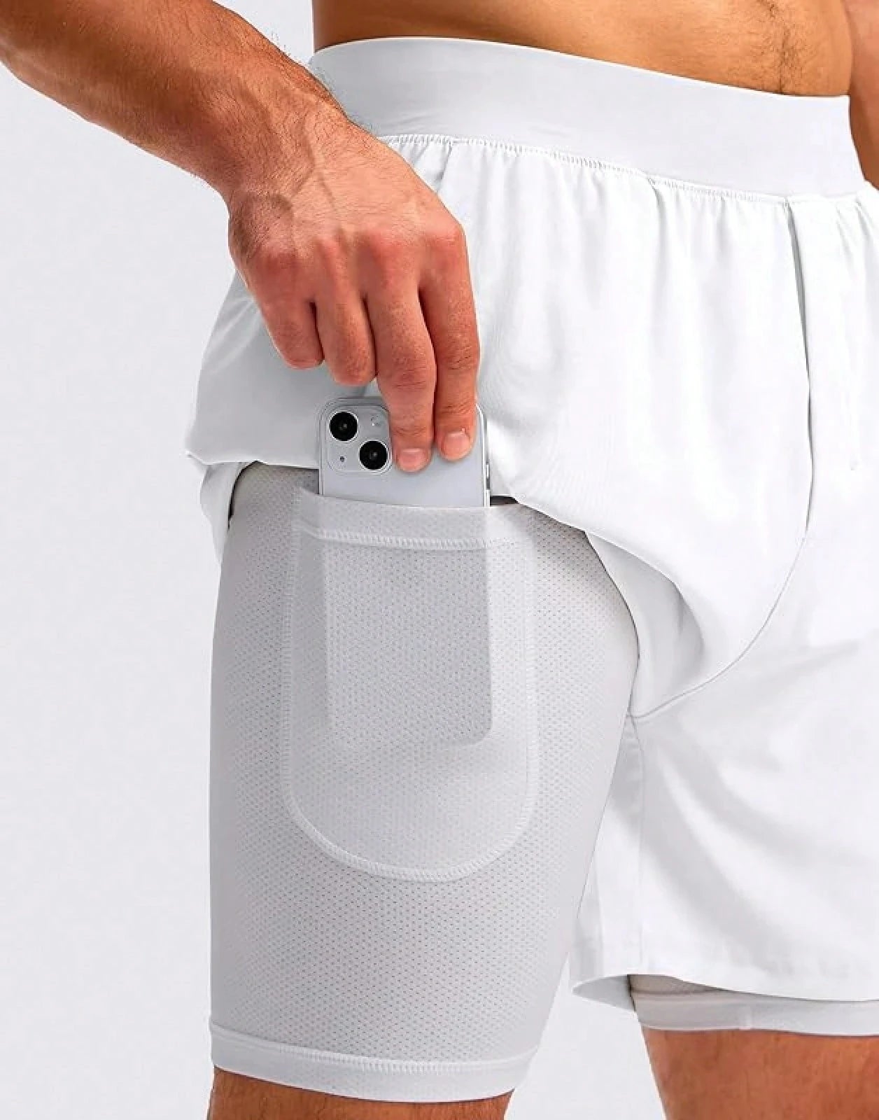 Men’s 2-in-1 Running Shorts – 5″ Quick-Dry Lined Gym & Streetwear Shorts | Lock In