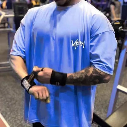 Men’s Oversize Sports T-Shirt – Gym Streetwear Tee | Lock In