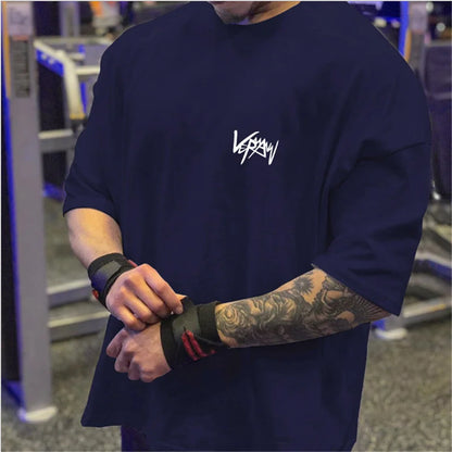 Men’s Oversize Sports T-Shirt – Gym Streetwear Tee | Lock In