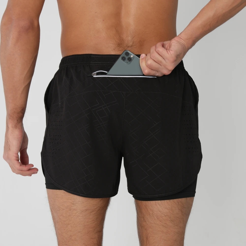 Men’s 2-in-1 Running & Training Shorts – Quick-Dry Performance Shorts | Lock In