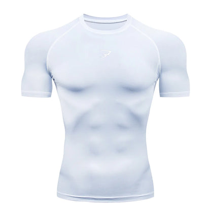 Men’s Running Compression T-Shirt – Quick-Dry Athletic Sport & Gym Top | Lock In