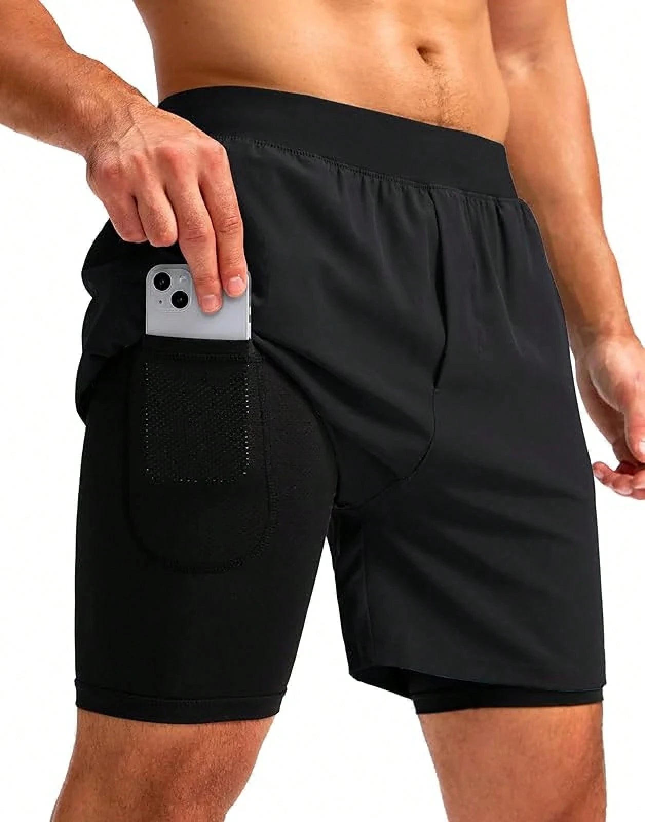 Men’s 2-in-1 Running Shorts – 5″ Quick-Dry Lined Gym & Streetwear Shorts | Lock In
