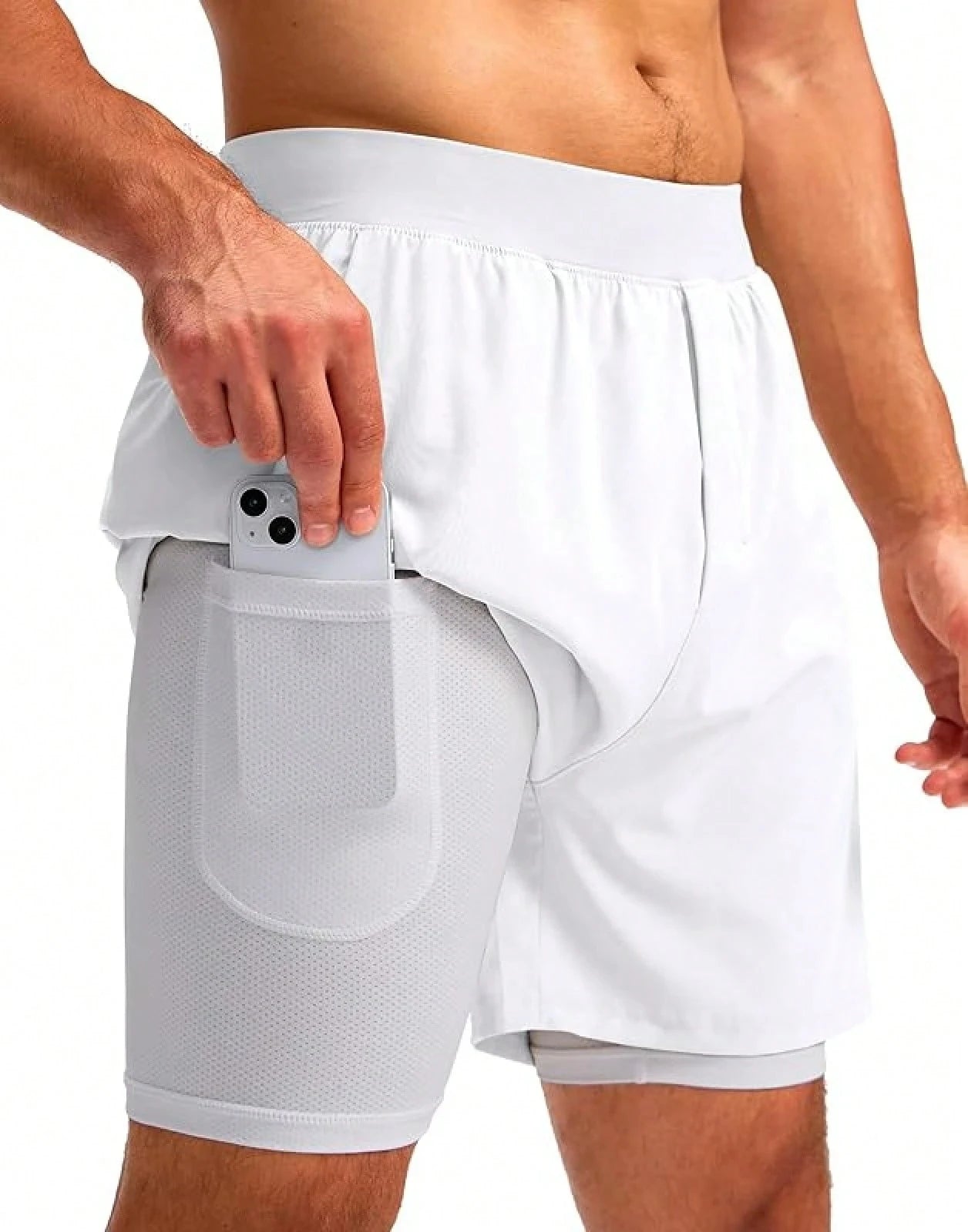 Men’s 2-in-1 Running Shorts – 5″ Quick-Dry Lined Gym & Streetwear Shorts | Lock In