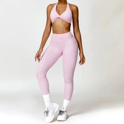 Women’s Seamless Yoga Set – Push-Up Sports Bra & High-Waist Leggings | Lock In