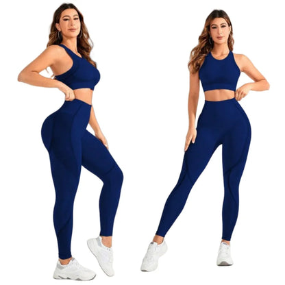 Women's 2-Piece High Waist Trousers Combo