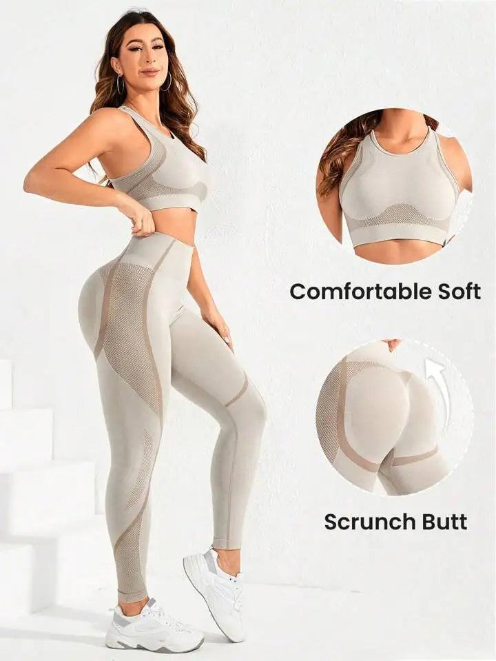 Women's 2-Piece High Waist Trousers Combo
