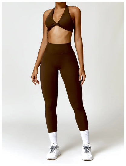 Women’s Seamless Yoga Set – Push-Up Sports Bra & High-Waist Leggings | Lock In