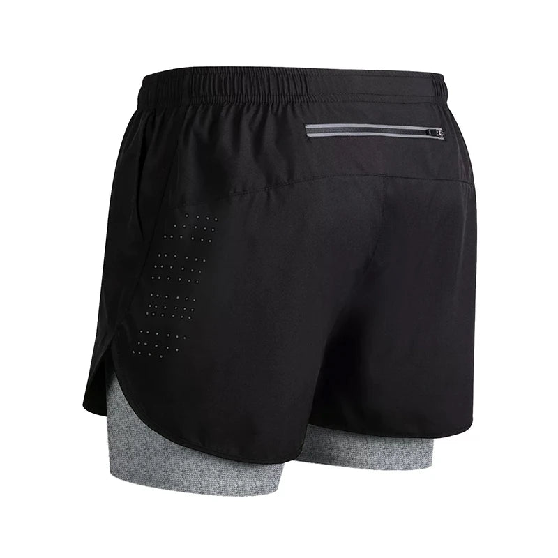 Men’s 2-in-1 Running Shorts – Quick-Dry Trendy Performance Workout Shorts | Lock In