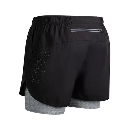 Men’s 2-in-1 Running Shorts – Quick-Dry Trendy Performance Workout Shorts | Lock In