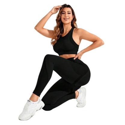 Women's 2-Piece High Waist Trousers Combo