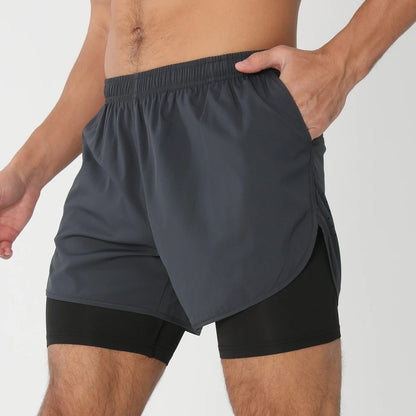 Men’s 2-in-1 Running & Training Shorts – Quick-Dry Performance Shorts | Lock In