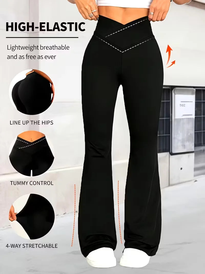 Women's High-Waisted Flare Leggings