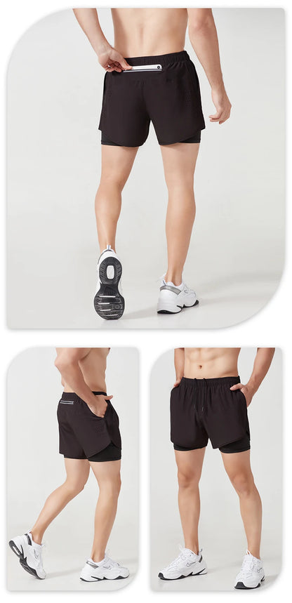 Men’s Quick-Dry Double-Layer Running & Training Shorts | Lock In