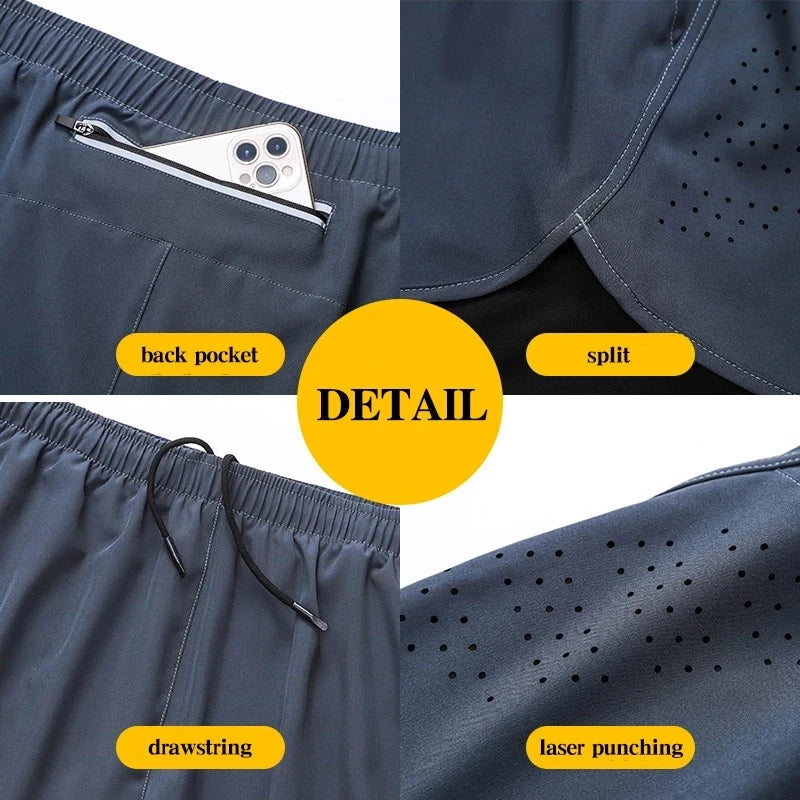 Men’s Quick-Dry Double-Layer Running & Training Shorts | Lock In
