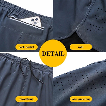 Men’s Quick-Dry Double-Layer Running & Training Shorts | Lock In