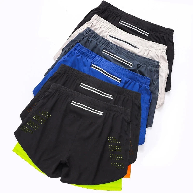 Men’s Quick-Dry Double-Layer Running & Training Shorts | Lock In
