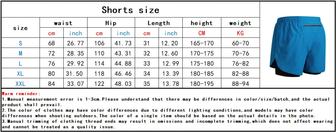 Men’s 2-in-1 Running Shorts – Quick-Dry Trendy Performance Workout Shorts | Lock In