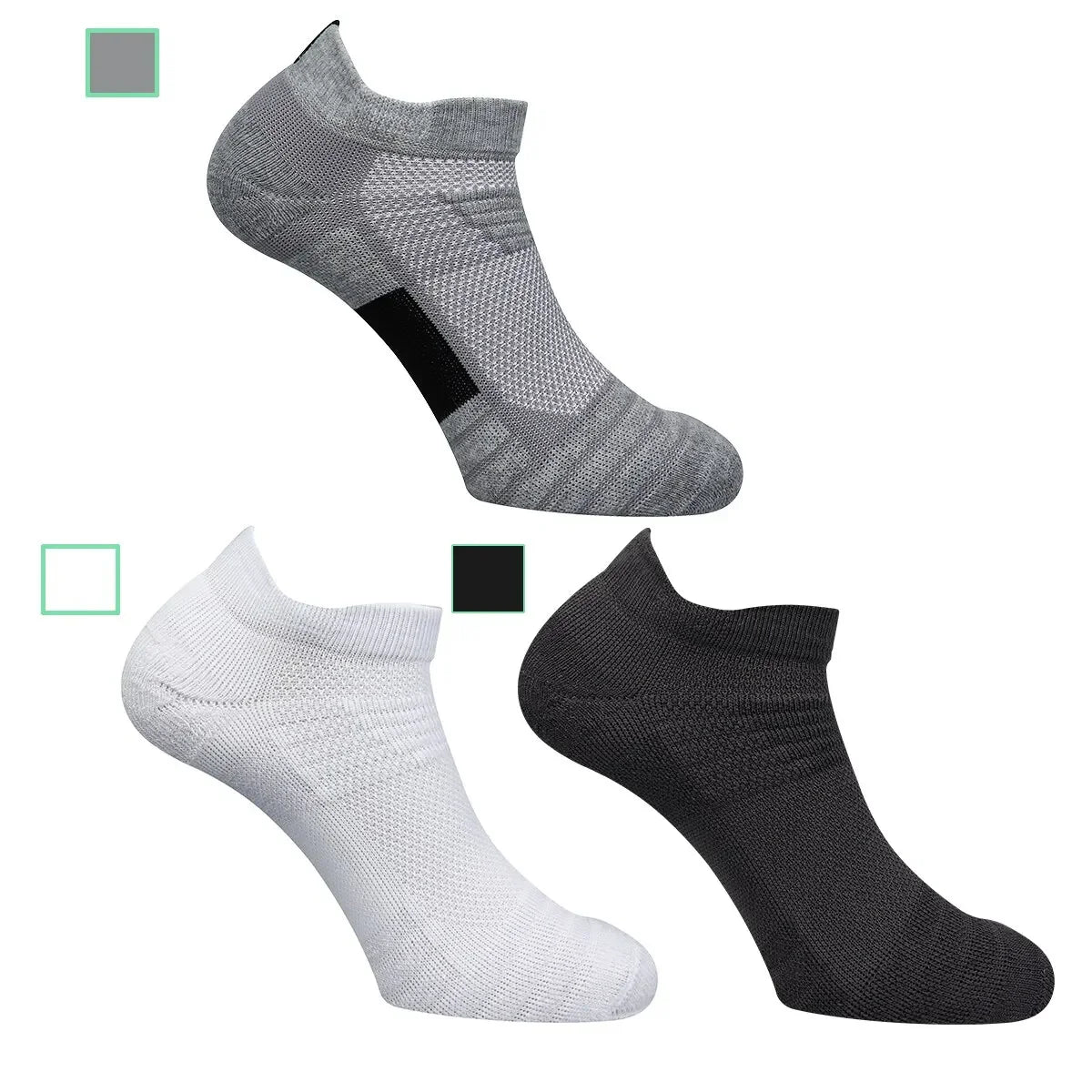3-Pair Running Socks (Men & Women) — Performance Ankle Running Socks | Lock In
