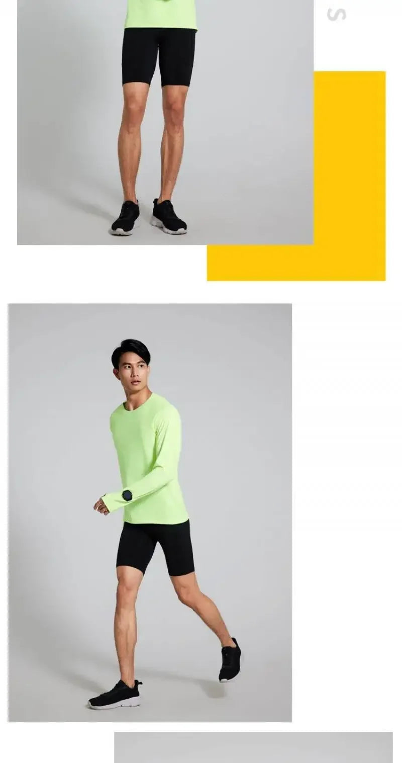 Men’s Marathon Running Long Sleeve Top – Quick-Dry Anti-UV Training Shirt | Lock In