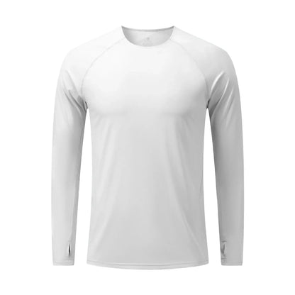 Men’s Marathon Running Long Sleeve Top – Quick-Dry Anti-UV Training Shirt | Lock In