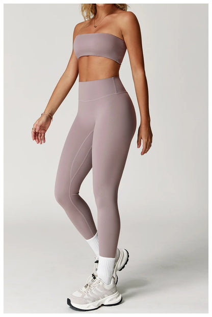 Women’s 2-Piece Yoga & Fitness Set – Sports Bra & High-Waist Leggings | Lock In