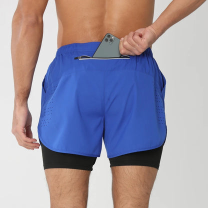 Men’s 2-in-1 Running & Training Shorts – Quick-Dry Performance Shorts | Lock In