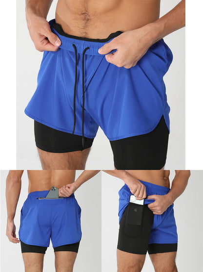 Men’s 2-in-1 Running & Training Shorts – Quick-Dry Performance Shorts | Lock In