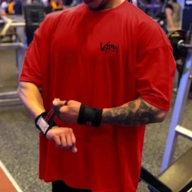 Men’s Oversize Sports T-Shirt – Gym Streetwear Tee | Lock In