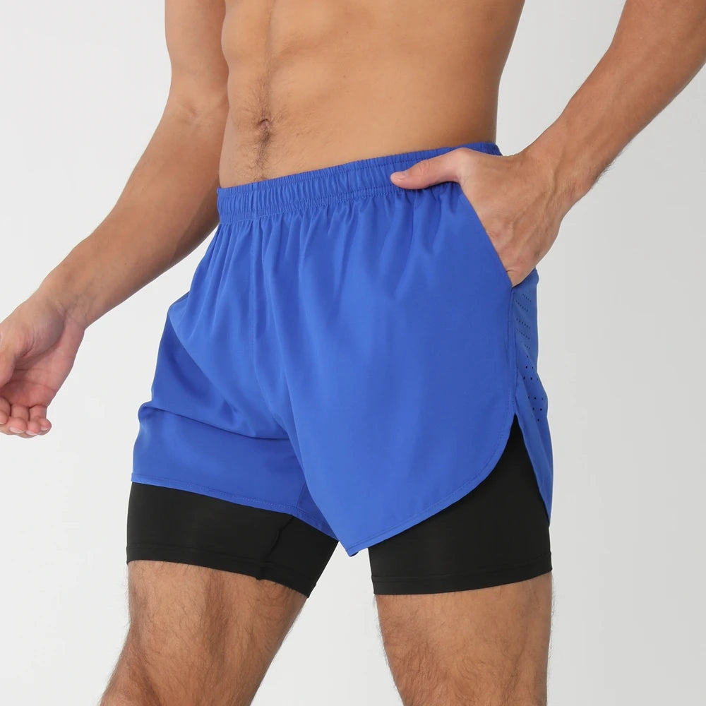 Men’s 2-in-1 Running & Training Shorts – Quick-Dry Performance Shorts | Lock In