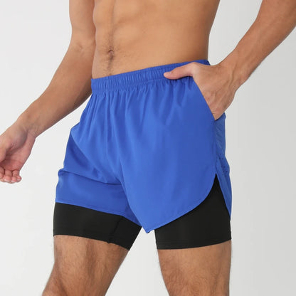 Men’s 2-in-1 Running & Training Shorts – Quick-Dry Performance Shorts | Lock In