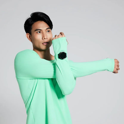 Men’s Marathon Running Long Sleeve Top – Quick-Dry Anti-UV Training Shirt | Lock In
