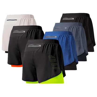 Men’s Quick-Dry Double-Layer Running & Training Shorts | Lock In