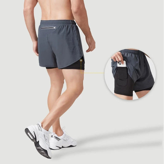 Men’s Quick-Dry Double-Layer Running & Training Shorts | Lock In