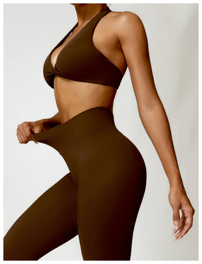 Women’s Seamless Yoga Set – Push-Up Sports Bra & High-Waist Leggings | Lock In