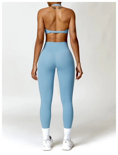 Women’s Seamless Yoga Set – Push-Up Sports Bra & High-Waist Leggings | Lock In