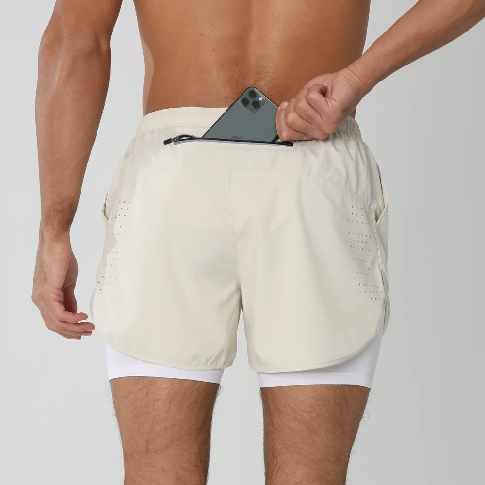 Men’s 2-in-1 Running & Training Shorts – Quick-Dry Performance Shorts | Lock In