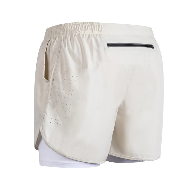Men’s 2-in-1 Running Shorts – Quick-Dry Trendy Performance Workout Shorts | Lock In