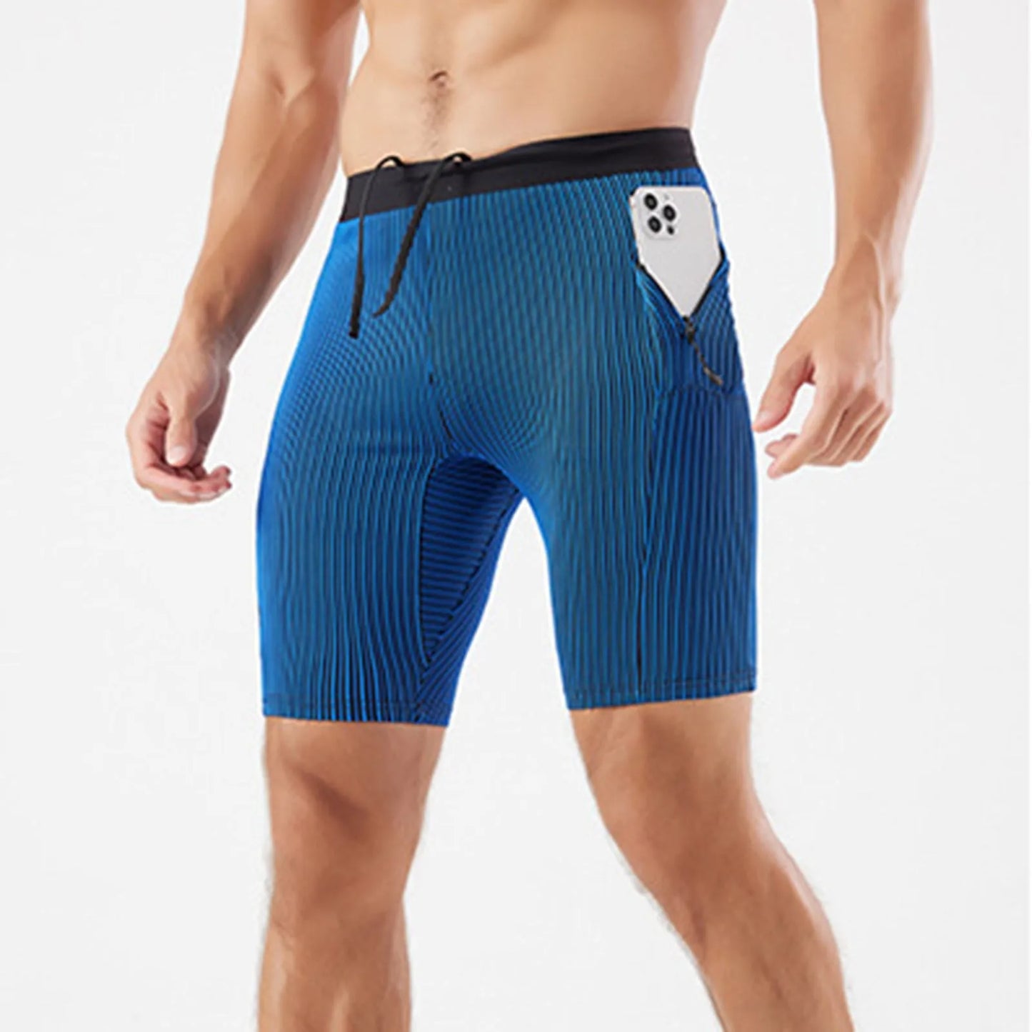 Men’s Running Half-Tights – Breathable Distance Running Shorts with Zipper Pockets | Lock In