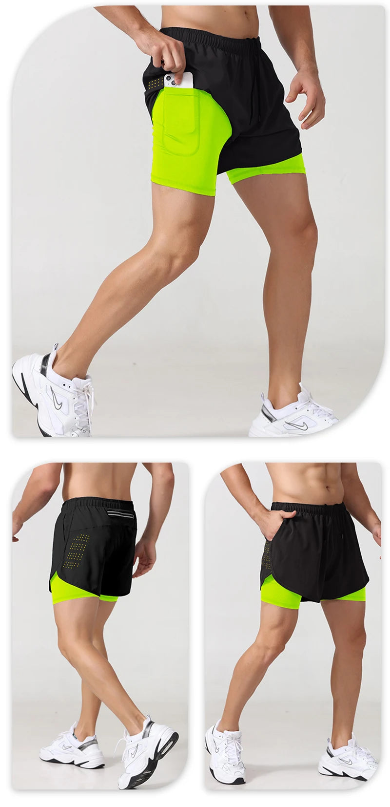 Men’s Quick-Dry Double-Layer Running & Training Shorts | Lock In