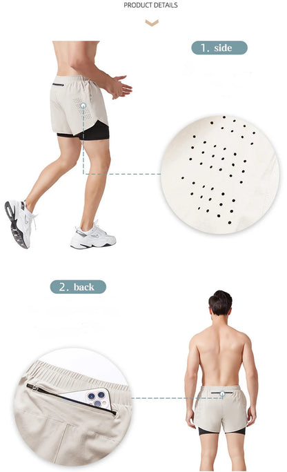 Men’s Quick-Dry Double-Layer Running & Training Shorts | Lock In