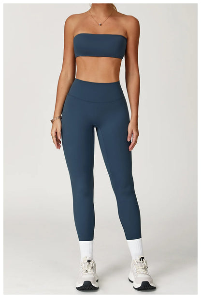 Women’s 2-Piece Yoga & Fitness Set – Sports Bra & High-Waist Leggings | Lock In