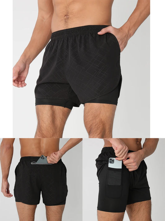 Men’s 2-in-1 Running & Training Shorts – Quick-Dry Performance Shorts | Lock In