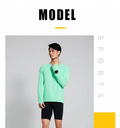 Men’s Marathon Running Long Sleeve Top – Quick-Dry Anti-UV Training Shirt | Lock In