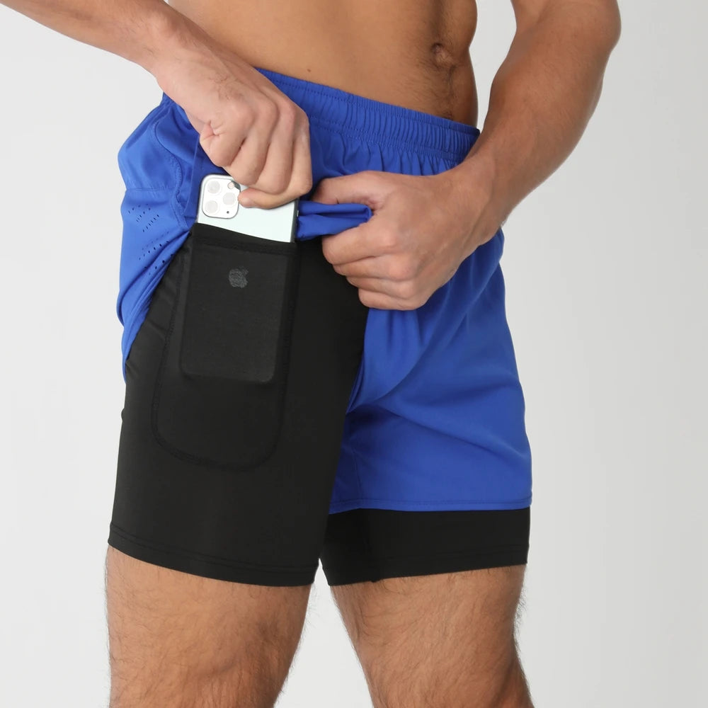 Men’s 2-in-1 Running & Training Shorts – Quick-Dry Performance Shorts | Lock In
