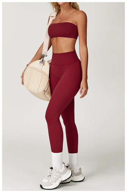 Women’s 2-Piece Yoga & Fitness Set – Sports Bra & High-Waist Leggings | Lock In