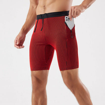 Men’s Running Half-Tights – Breathable Distance Running Shorts with Zipper Pockets | Lock In