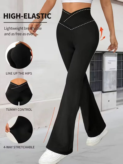 Women's High-Waisted Flare Leggings